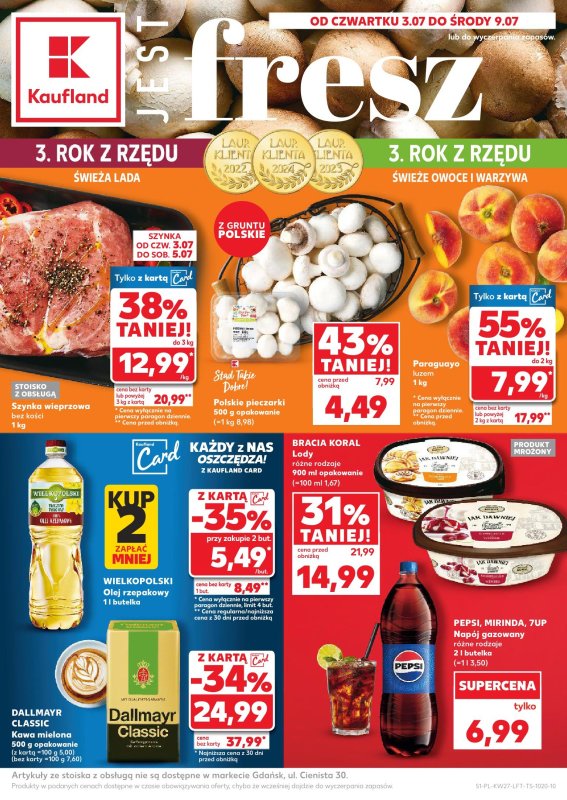 Kaufland - gazetka promocyjna Oferta Kaufland  do środy 09.07