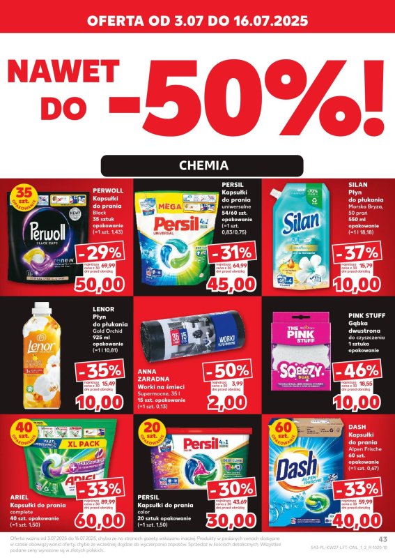 Kaufland - gazetka promocyjna Oferta Kaufland od czwartku 03.07 do środy 09.07 - strona 43