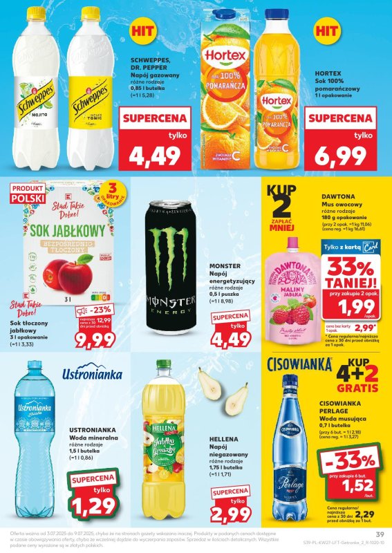 Kaufland - gazetka promocyjna Oferta Kaufland od czwartku 03.07 do środy 09.07 - strona 39