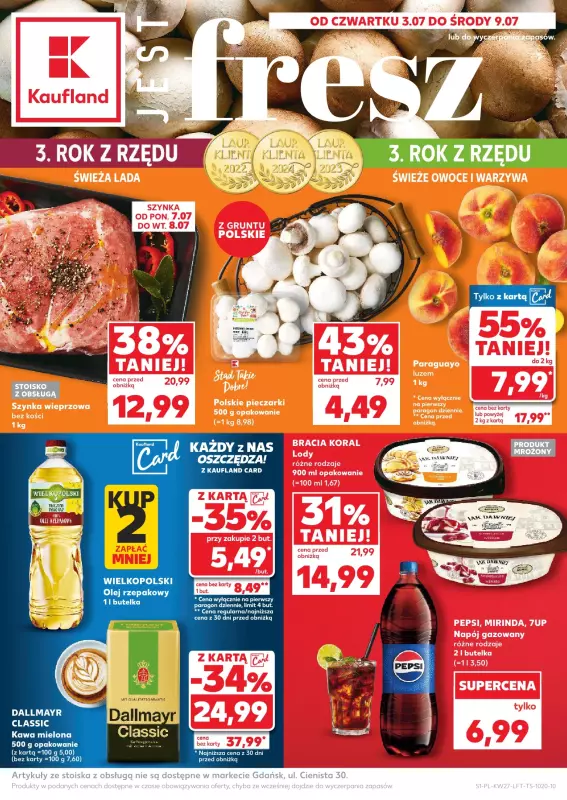 Kaufland - gazetka promocyjna Oferta Kaufland od czwartku 03.07 do środy 09.07