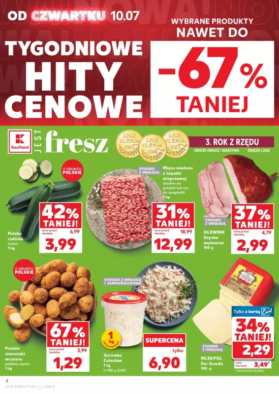 Kaufland - gazetka promocyjna Oferta Kaufland od czwartku 10.07 do środy 16.07 - strona 4