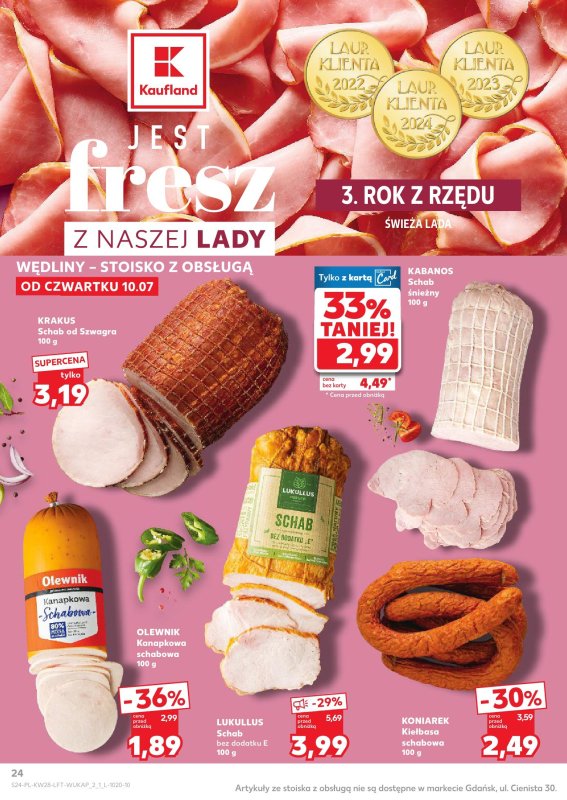 Kaufland - gazetka promocyjna Oferta Kaufland od czwartku 10.07 do środy 16.07 - strona 24