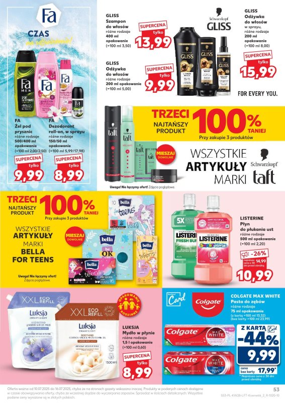 Kaufland - gazetka promocyjna Oferta Kaufland od czwartku 10.07 do środy 16.07 - strona 53