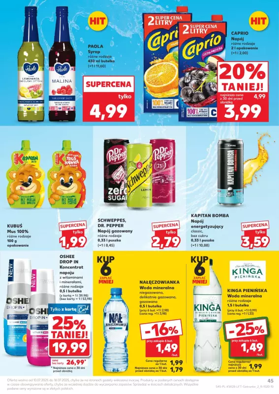 Kaufland - gazetka promocyjna Oferta Kaufland od czwartku 10.07 do środy 16.07 - strona 45