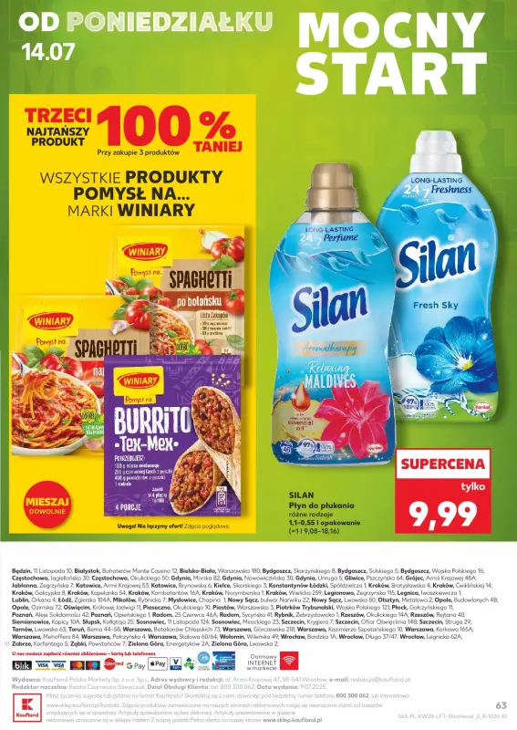 Kaufland - gazetka promocyjna Oferta Kaufland od czwartku 10.07 do środy 16.07 - strona 63