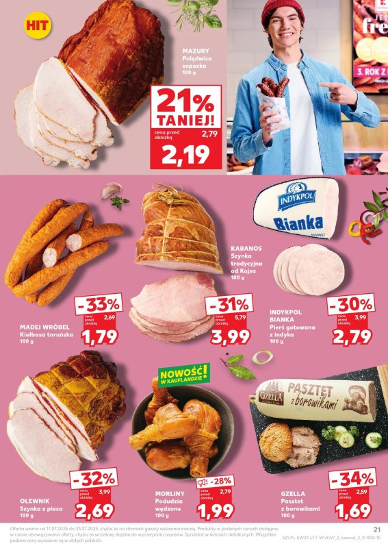 Kaufland - gazetka promocyjna Oferta Kaufland  do środy 23.07 - strona 21