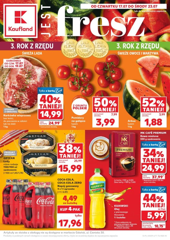 Kaufland - gazetka promocyjna Oferta Kaufland  do środy 23.07