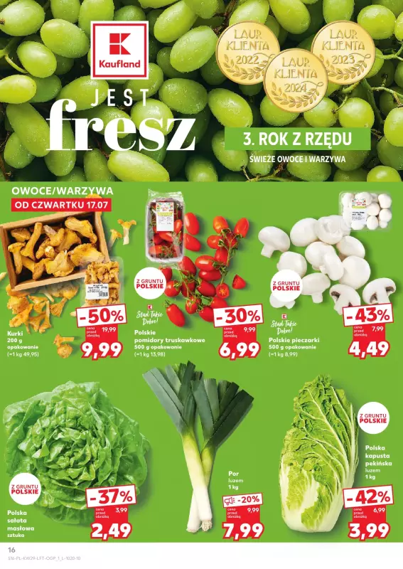Kaufland - gazetka promocyjna Oferta Kaufland od czwartku 17.07 do środy 23.07 - strona 16