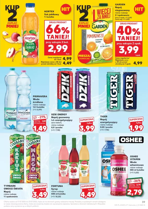Kaufland - gazetka promocyjna Oferta Kaufland od czwartku 17.07 do środy 23.07 - strona 39