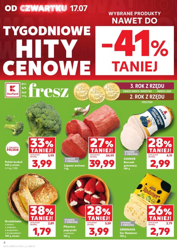 Kaufland - gazetka promocyjna Oferta Kaufland od czwartku 17.07 do środy 23.07 - strona 4