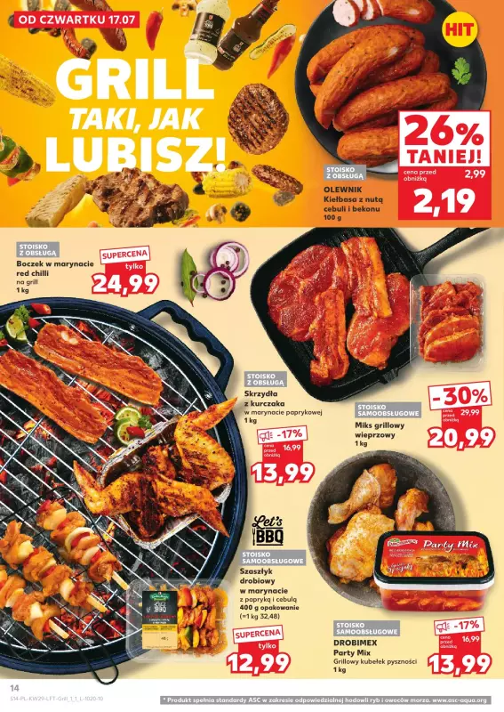 Kaufland - gazetka promocyjna Oferta Kaufland od czwartku 17.07 do środy 23.07 - strona 14