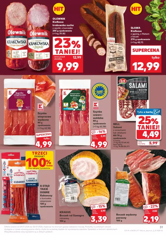 Kaufland - gazetka promocyjna Oferta Kaufland od czwartku 24.07 do środy 30.07 - strona 31