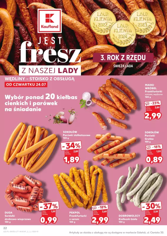 Kaufland - gazetka promocyjna Oferta Kaufland od czwartku 24.07 do środy 30.07 - strona 22