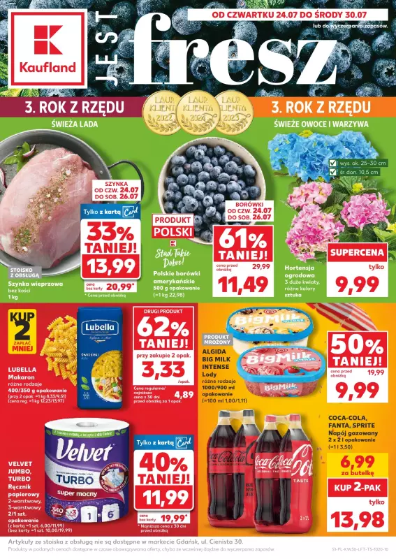 Kaufland - gazetka promocyjna Oferta Kaufland od czwartku 24.07 do środy 30.07
