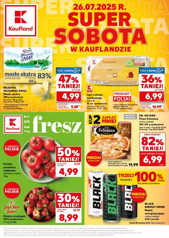 Kaufland - gazetka promocyjna Oferta Kaufland - SUPER SOBOTA od soboty 26.07 do soboty 26.07