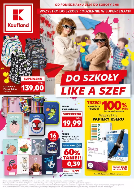 Kaufland - gazetka promocyjna Oferta Kaufland - Do szkoły od poniedziałku 28.07 do soboty 02.08