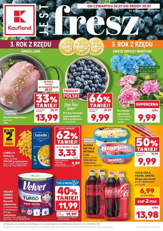 Kaufland - gazetka promocyjna Oferta Kaufland od czwartku 24.07 do środy 30.07