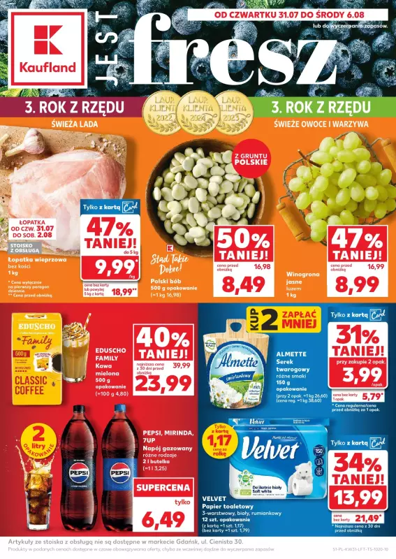 Kaufland - gazetka promocyjna Oferta Kaufland  do środy 06.08