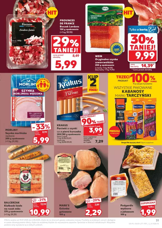 Kaufland - gazetka promocyjna Oferta Kaufland od czwartku 31.07 do środy 06.08 - strona 31