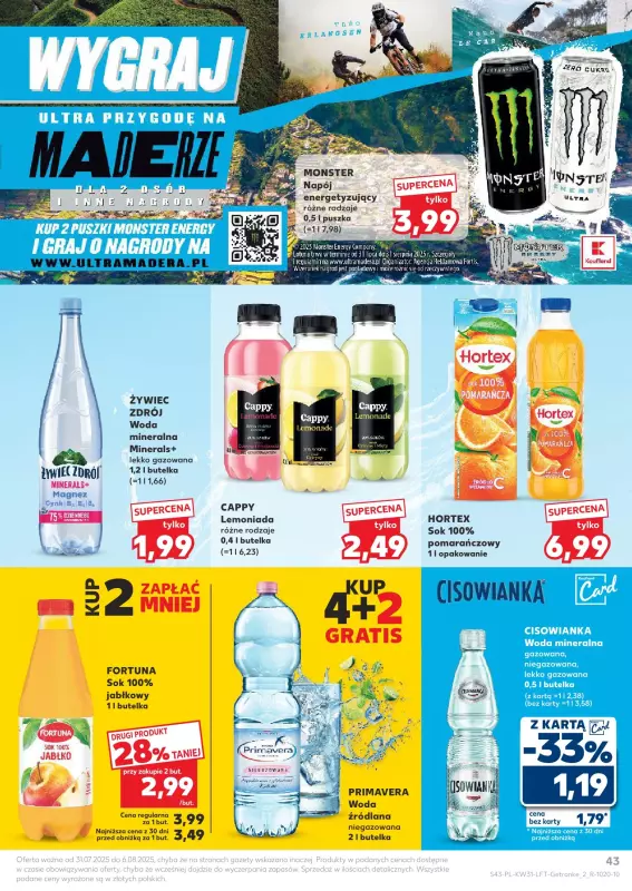 Kaufland - gazetka promocyjna Oferta Kaufland od czwartku 31.07 do środy 06.08 - strona 43