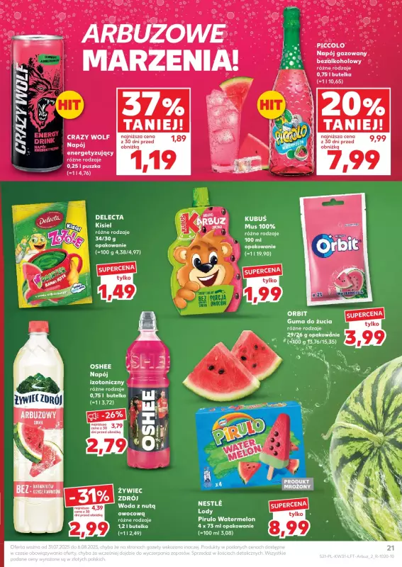 Kaufland - gazetka promocyjna Oferta Kaufland od czwartku 31.07 do środy 06.08 - strona 21