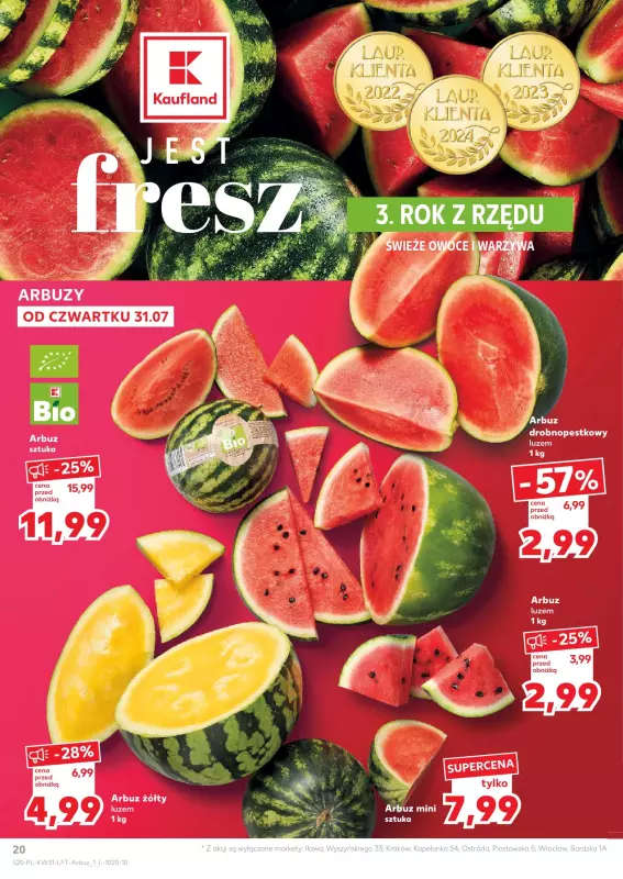 Kaufland - gazetka promocyjna Oferta Kaufland od czwartku 31.07 do środy 06.08 - strona 20