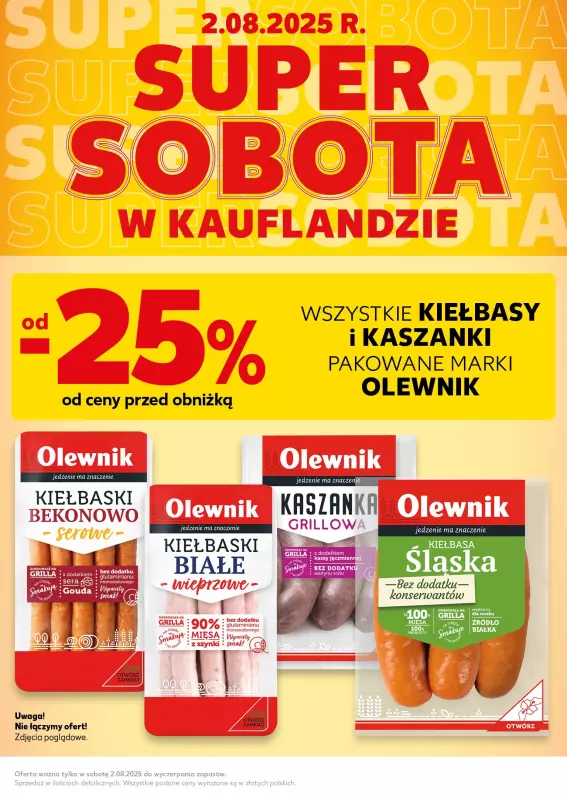 Kaufland - gazetka promocyjna Oferta Kaufland - SUPER SOBOTA od soboty 02.08 do soboty 02.08 - strona 3