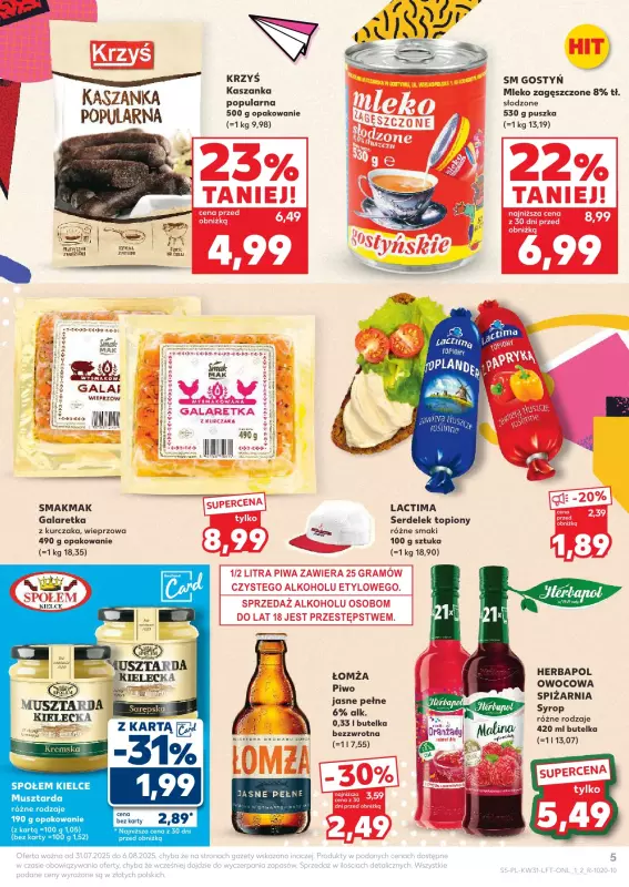 Kaufland - gazetka promocyjna Oferta Kaufland od czwartku 31.07 do środy 06.08 - strona 5