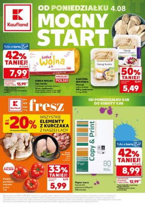 Kaufland - gazetka promocyjna Mocny Start od poniedziałku 04.08 do środy 06.08
