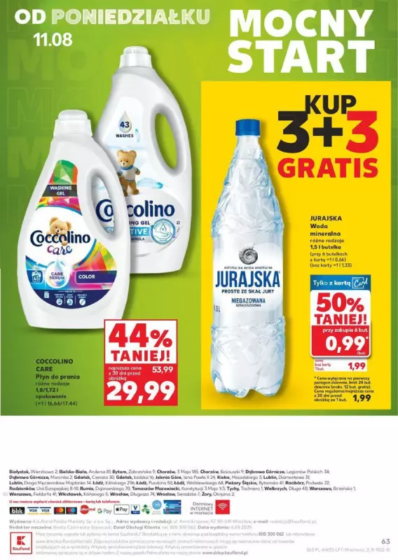 Kaufland - gazetka promocyjna Oferta Kaufland  do wtorku 12.08 - strona 63