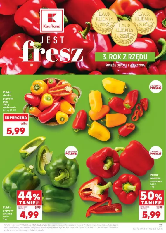 Kaufland - gazetka promocyjna Oferta Kaufland  do wtorku 12.08 - strona 27