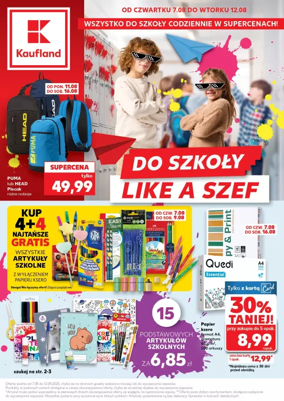 Kaufland - gazetka promocyjna Oferta Kaufland - Do szkoły  