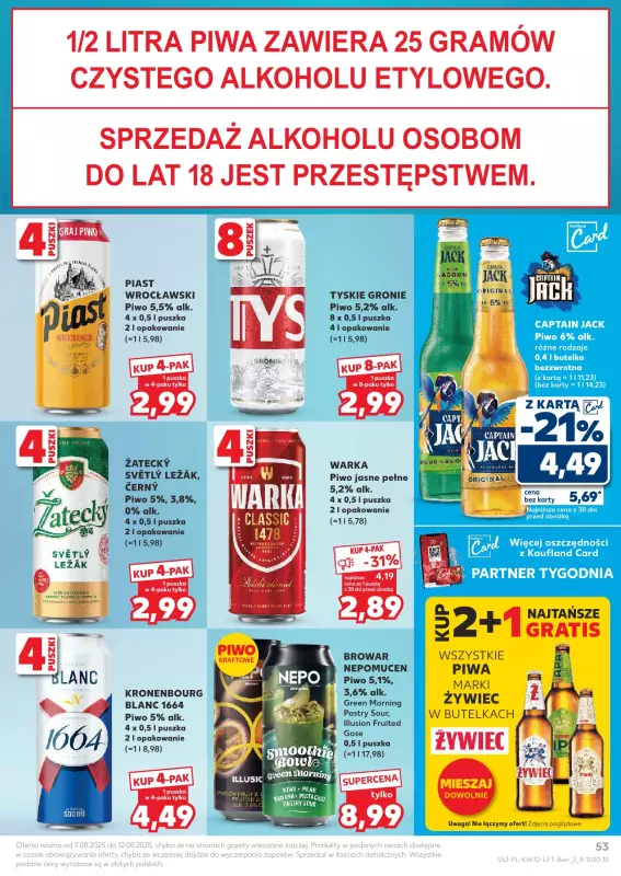 Kaufland - gazetka promocyjna Oferta Kaufland od czwartku 07.08 do wtorku 12.08 - strona 53