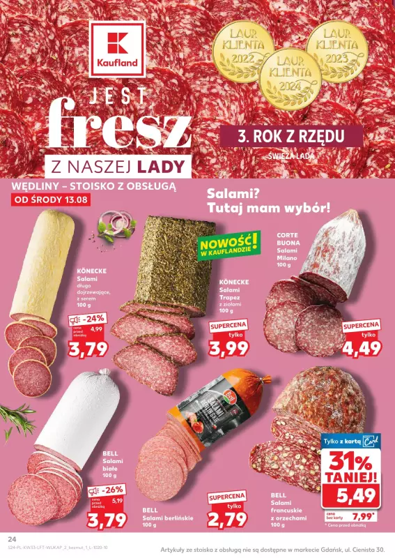 Kaufland - gazetka promocyjna Oferta Kaufland od środy 13.08 do środy 20.08 - strona 24