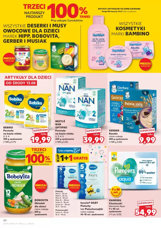 Kaufland - gazetka promocyjna Oferta Kaufland od środy 13.08 do środy 20.08 - strona 50