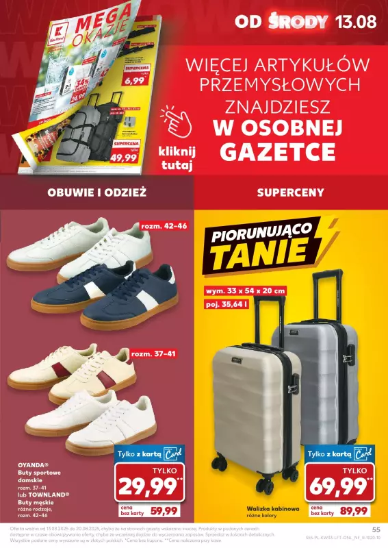 Kaufland - gazetka promocyjna Oferta Kaufland od środy 13.08 do środy 20.08 - strona 55