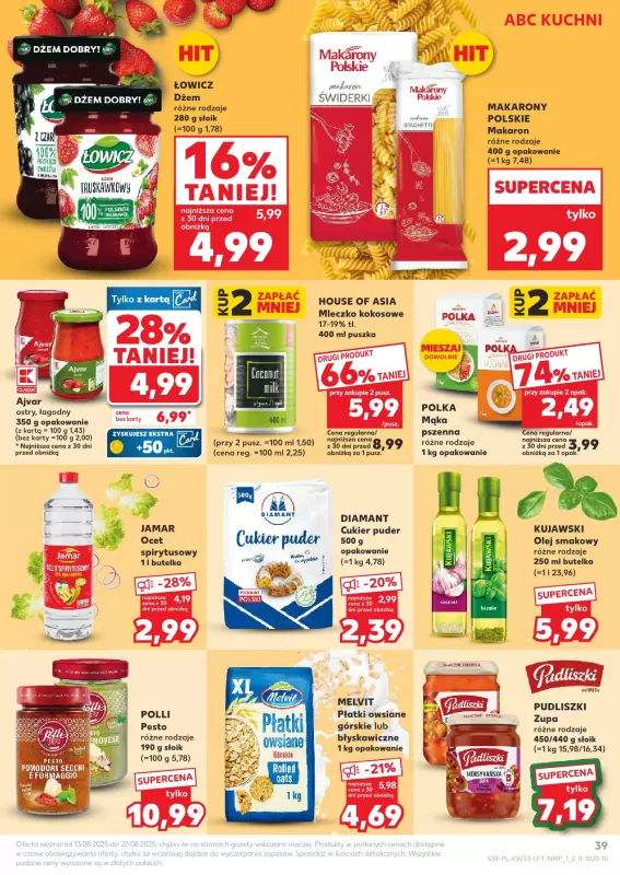 Kaufland - gazetka promocyjna Oferta Kaufland od środy 13.08 do środy 20.08 - strona 39