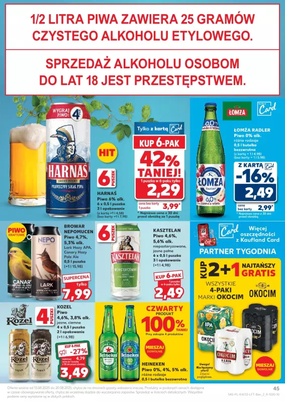 Kaufland - gazetka promocyjna Oferta Kaufland od środy 13.08 do środy 20.08 - strona 45