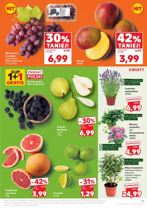 Kaufland - gazetka promocyjna Oferta Kaufland od środy 13.08 do środy 20.08 - strona 21