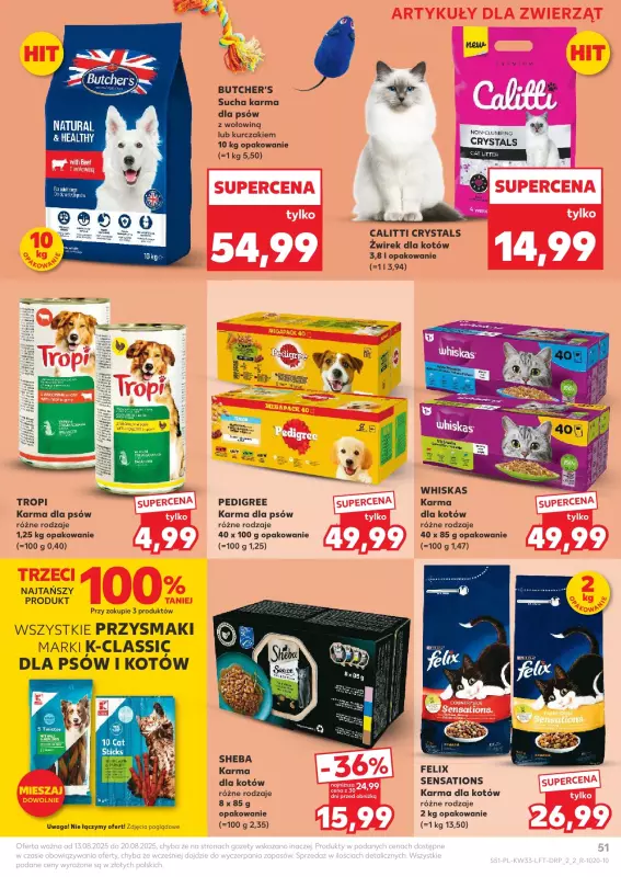 Kaufland - gazetka promocyjna Oferta Kaufland od środy 13.08 do środy 20.08 - strona 51