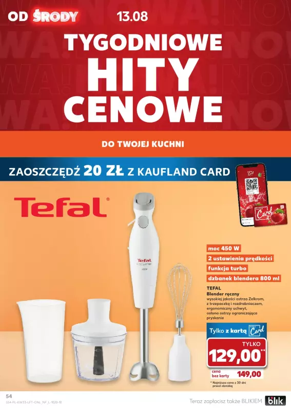 Kaufland - gazetka promocyjna Oferta Kaufland od środy 13.08 do środy 20.08 - strona 54