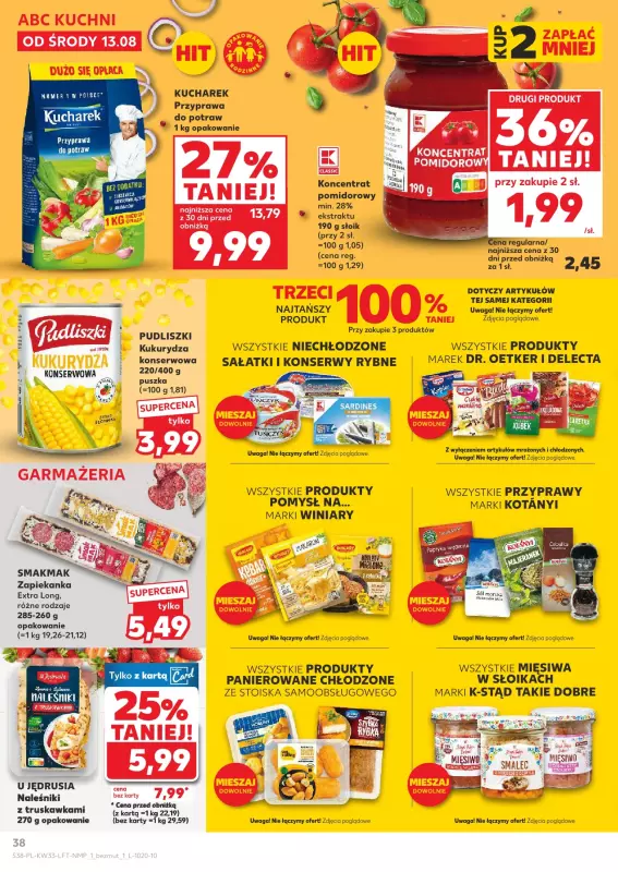 Kaufland - gazetka promocyjna Oferta Kaufland od środy 13.08 do środy 20.08 - strona 38