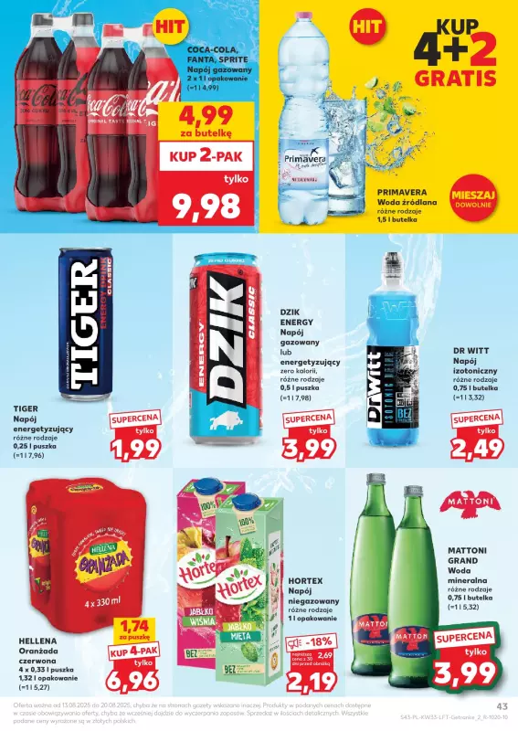 Kaufland - gazetka promocyjna Oferta Kaufland od środy 13.08 do środy 20.08 - strona 43