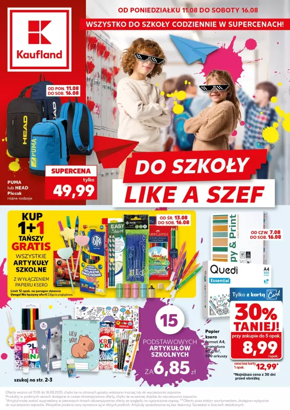 Kaufland - gazetka promocyjna Oferta Kaufland - Do szkoły  