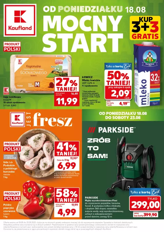 Kaufland - gazetka promocyjna Mocny Start od poniedziałku 18.08 do środy 20.08