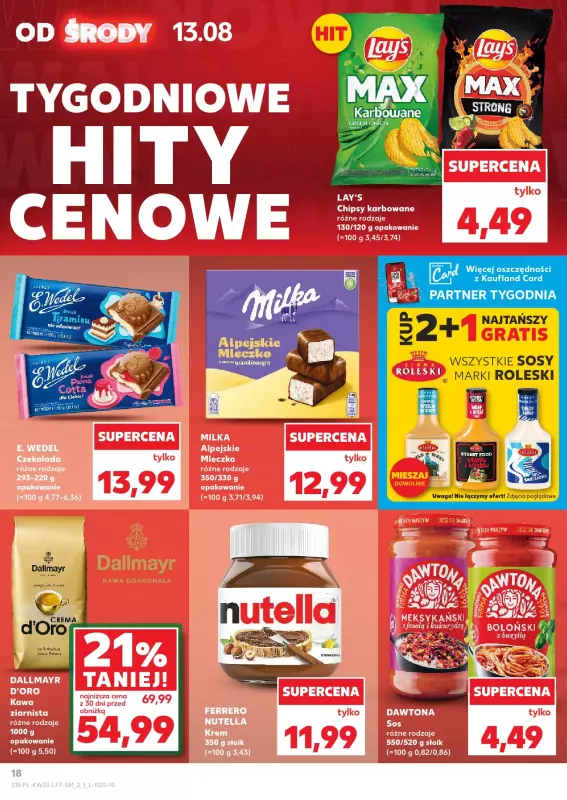 Kaufland - gazetka promocyjna Oferta Kaufland od środy 13.08 do środy 20.08 - strona 18