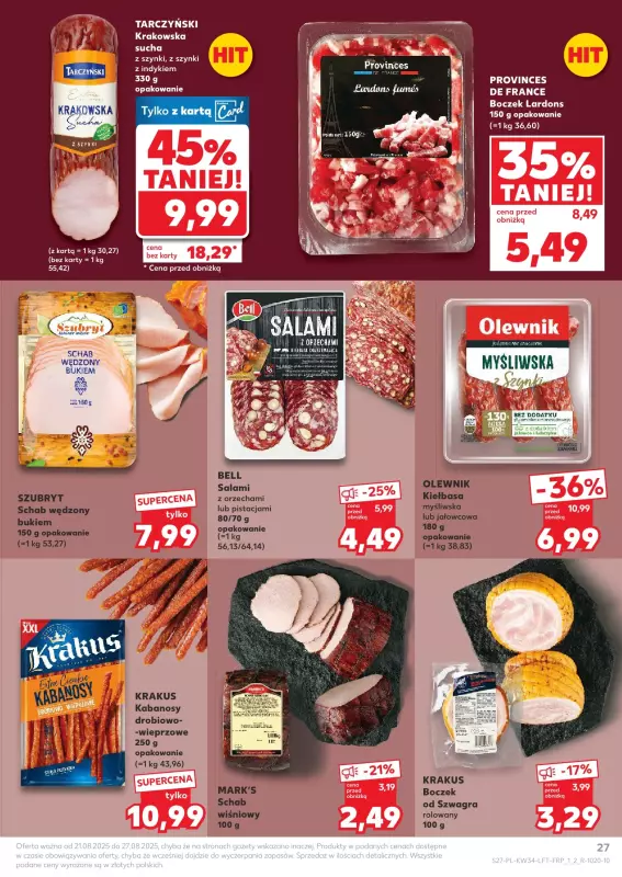 Kaufland - gazetka promocyjna Oferta Kaufland od czwartku 21.08 do środy 27.08 - strona 27