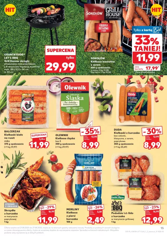 Kaufland - gazetka promocyjna Oferta Kaufland od czwartku 21.08 do środy 27.08 - strona 15