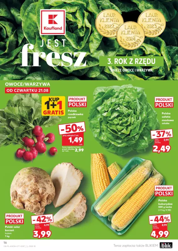 Kaufland - gazetka promocyjna Oferta Kaufland od czwartku 21.08 do środy 27.08 - strona 16