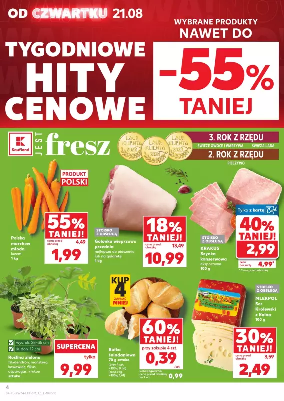 Kaufland - gazetka promocyjna Oferta Kaufland od czwartku 21.08 do środy 27.08 - strona 4
